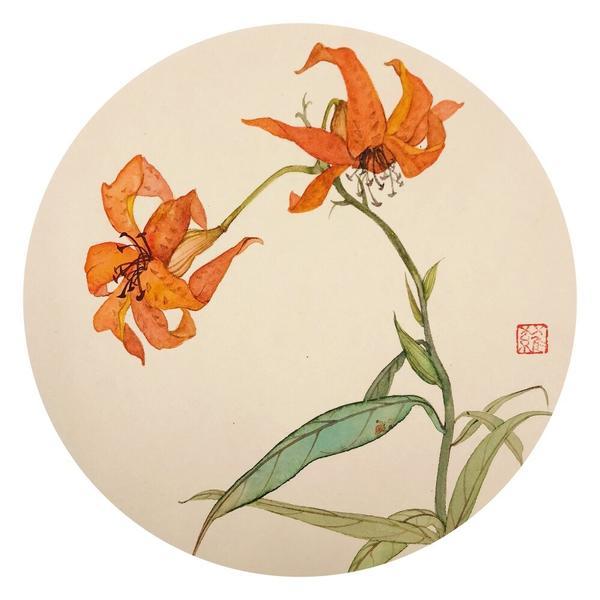 灿灿萱草花2018年作品心向日边倾2018年作品韩熙载