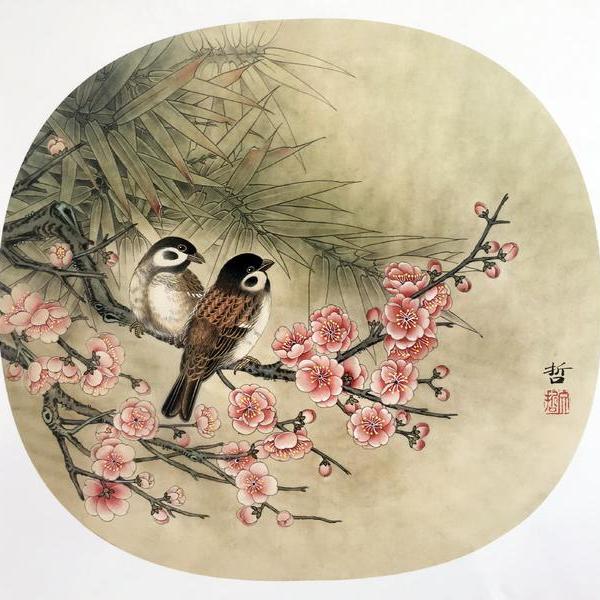 白文哲-梅竹双雀