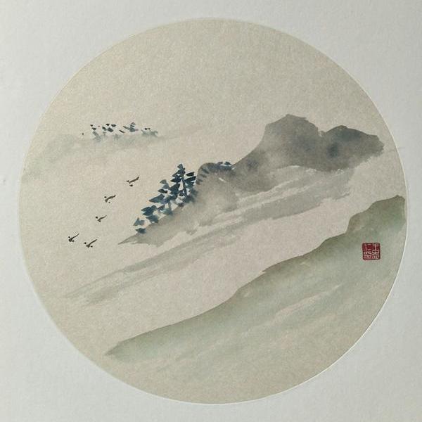 王志仁国画-意境山水小品9