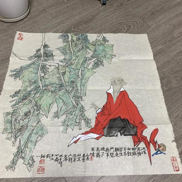 孙宇宁-刘铭画家斗方作品