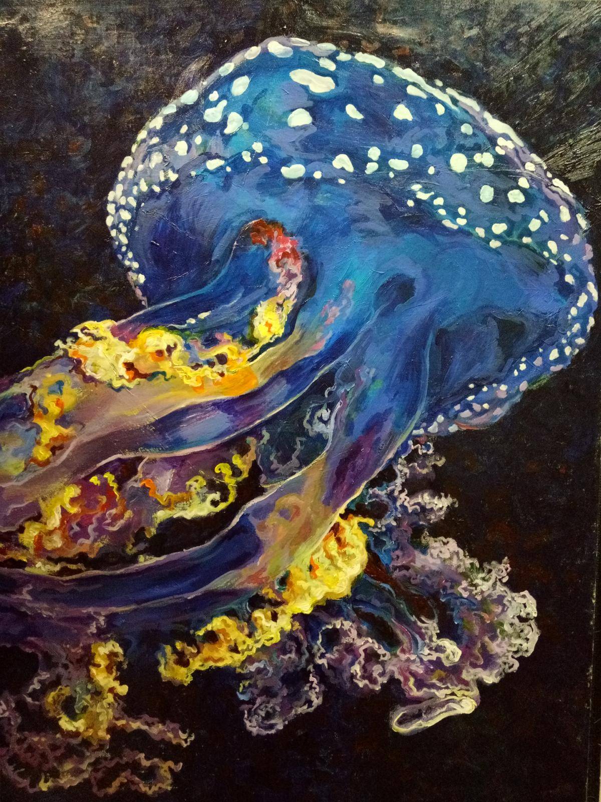 暗夜精灵-水中花六幅 - 周亚卓 作品图4