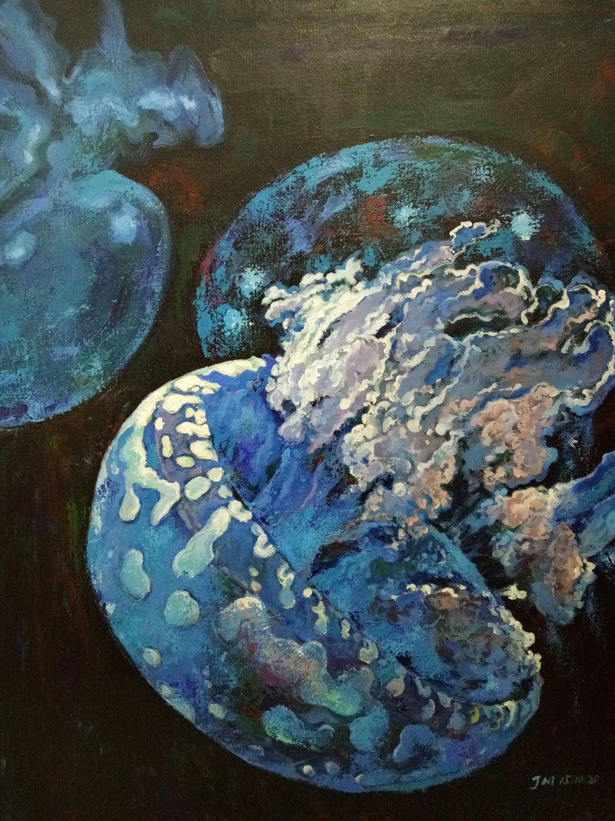 暗夜精灵-水中花六幅 - 周亚卓 作品图3