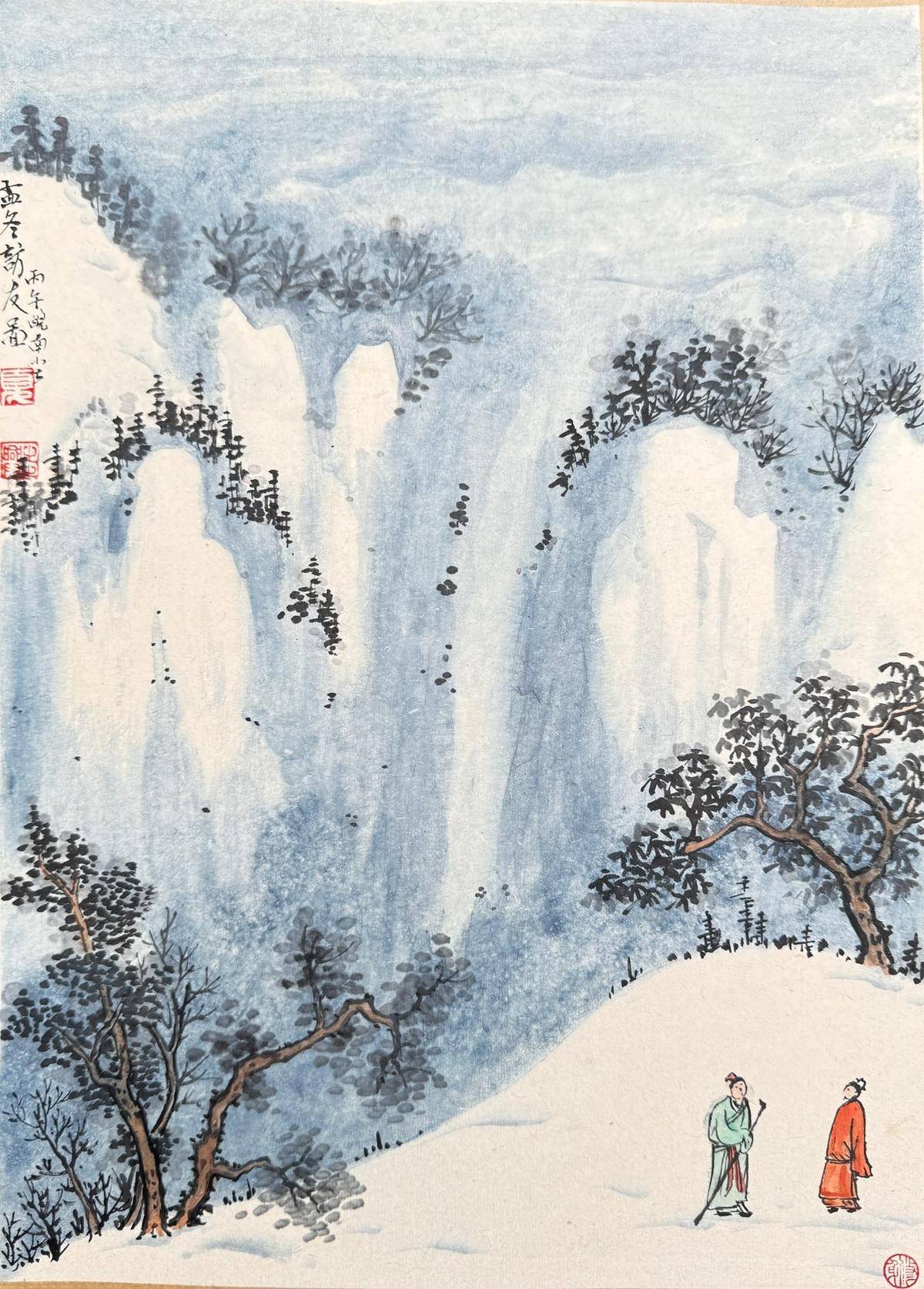 雪中送别 - 夏志兴 作品图1