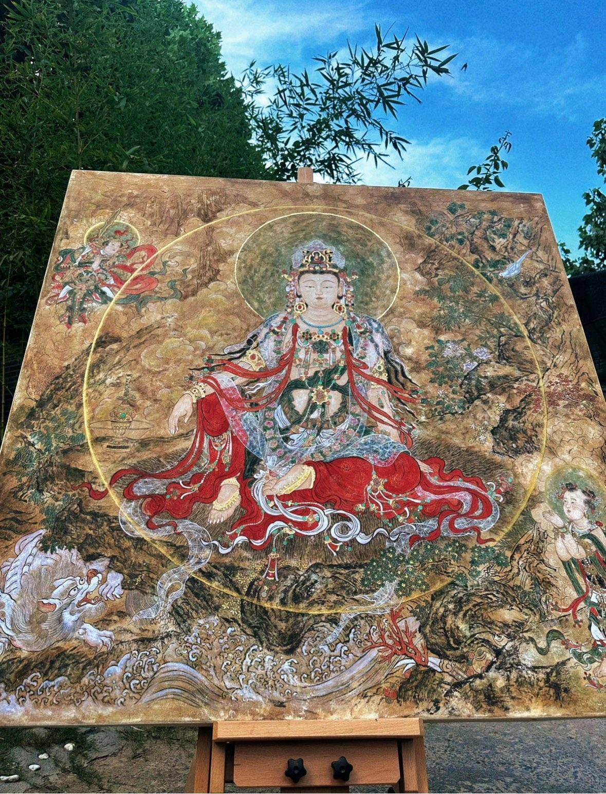 法海寺水月观音壁画 - 李沛璇 作品图1