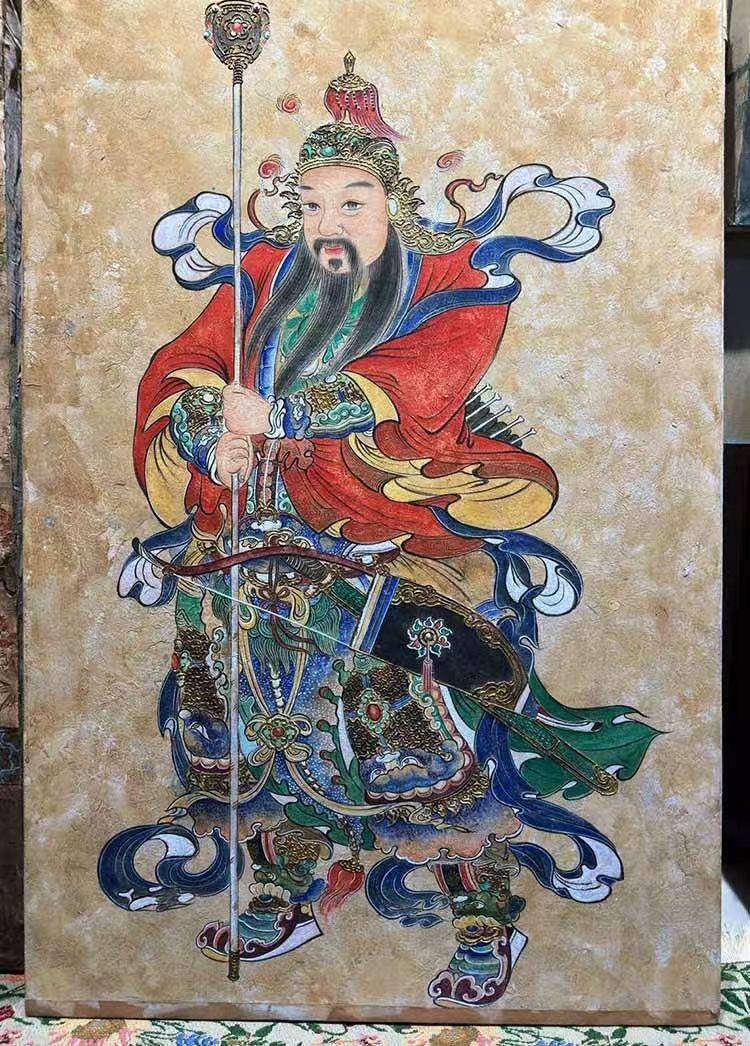 一组门神岩彩壁画 - 李沛璇 作品图8