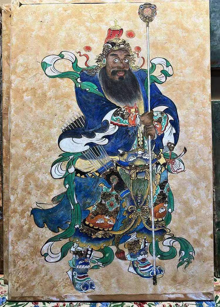 一组门神岩彩壁画 - 李沛璇 作品图2