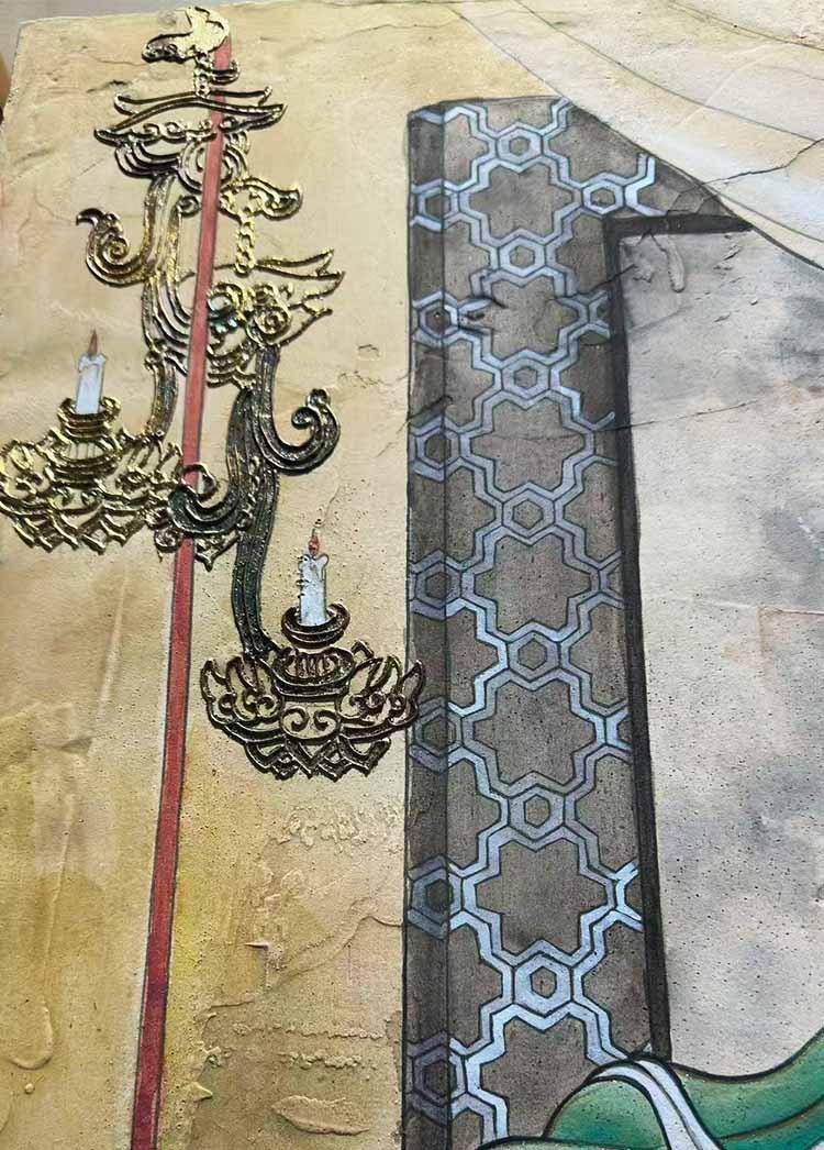 夜读春秋泥板壁画 - 李沛璇 作品图6