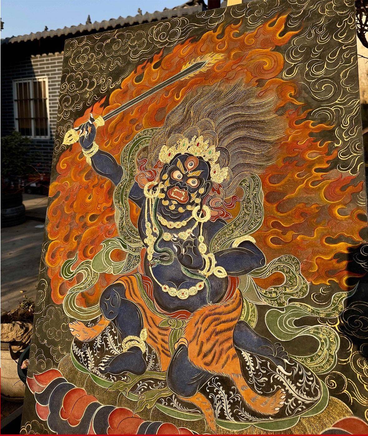 纯手绘不动明王壁画 - 李沛璇 作品图3