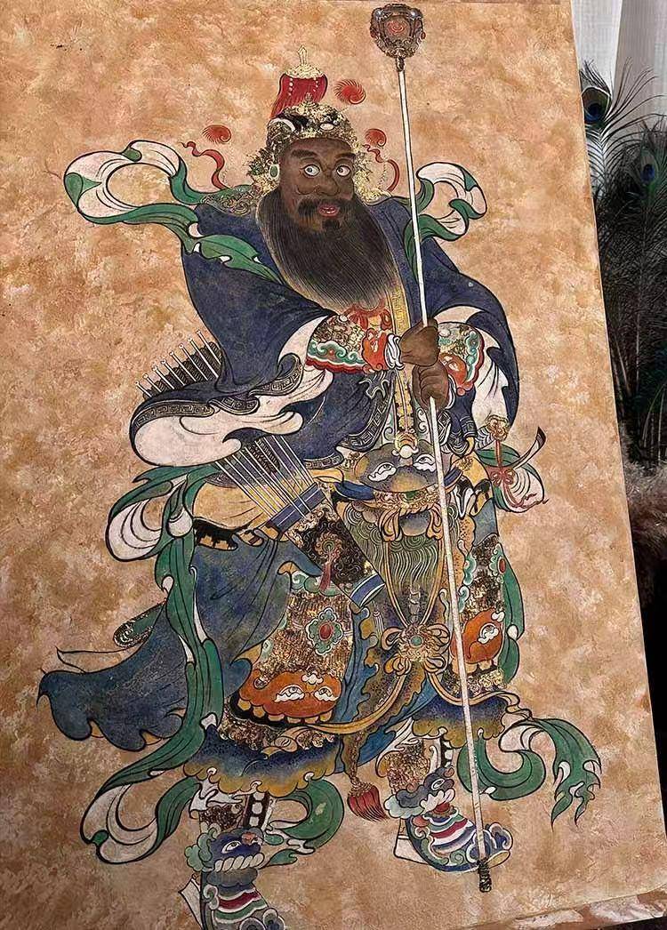 一组门神岩彩壁画 - 李沛璇 作品图3