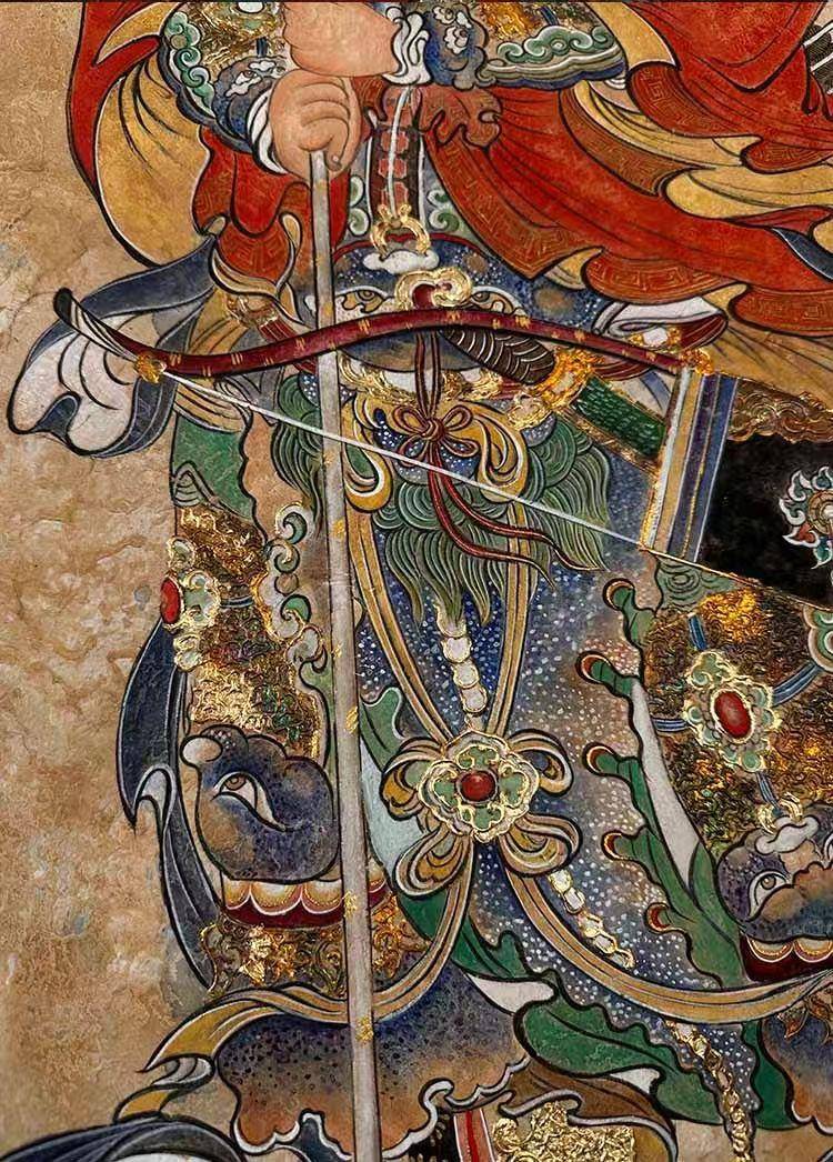 一组门神岩彩壁画 - 李沛璇 作品图6