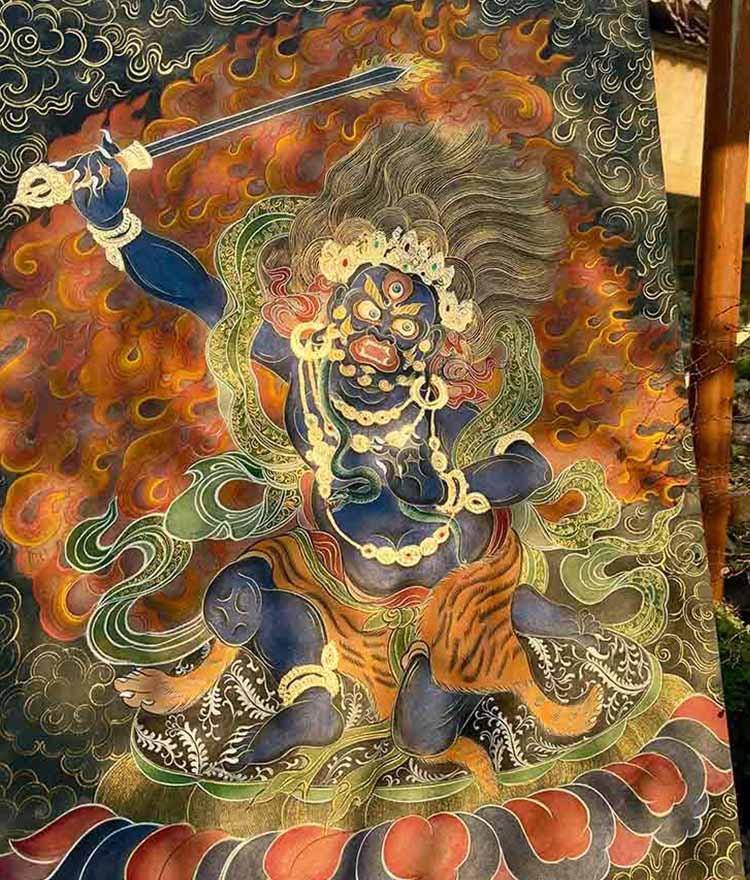 纯手绘不动明王壁画 - 李沛璇 作品图1