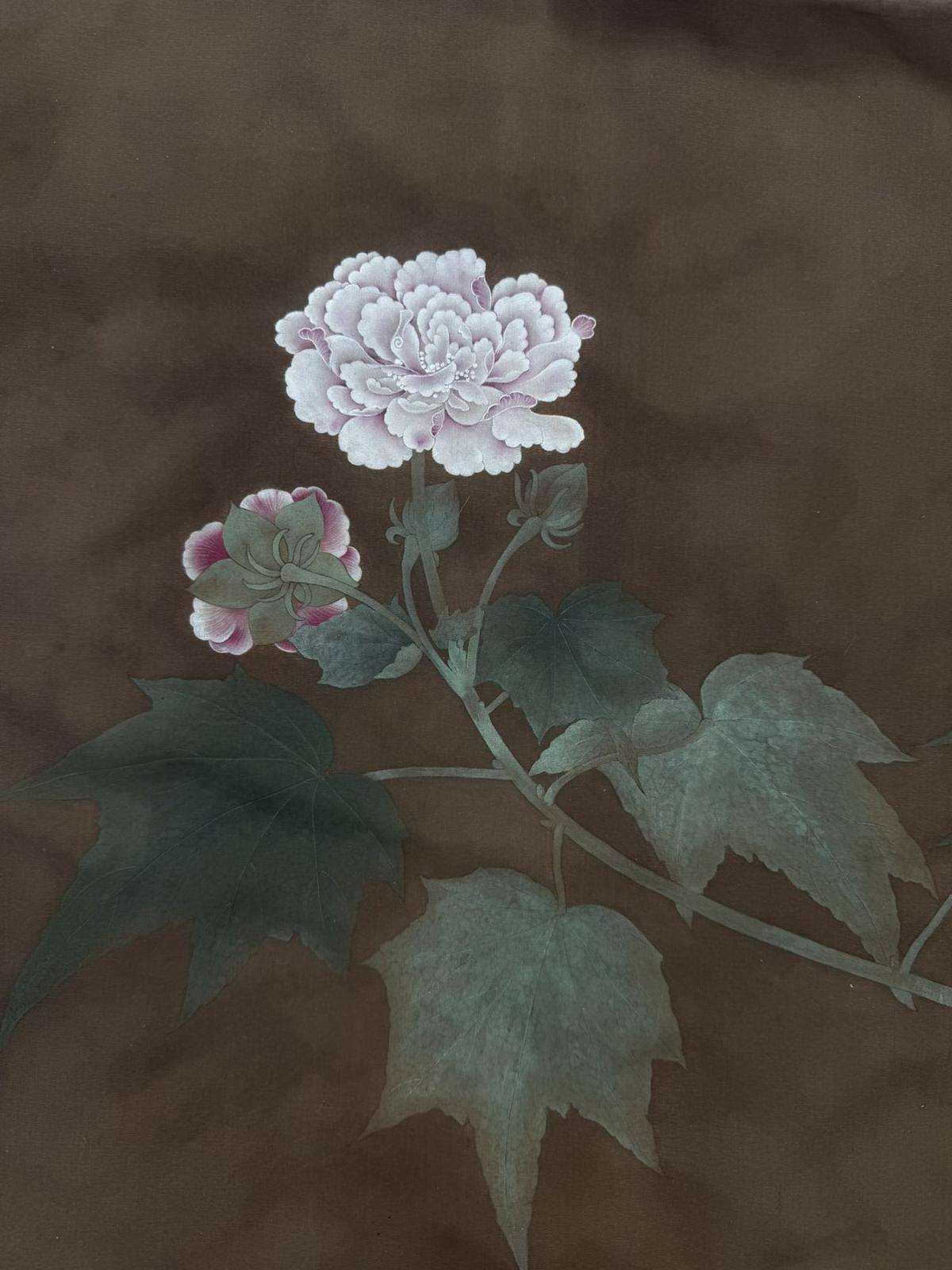 折枝芙蓉（据霜） - 黄玉 作品图3