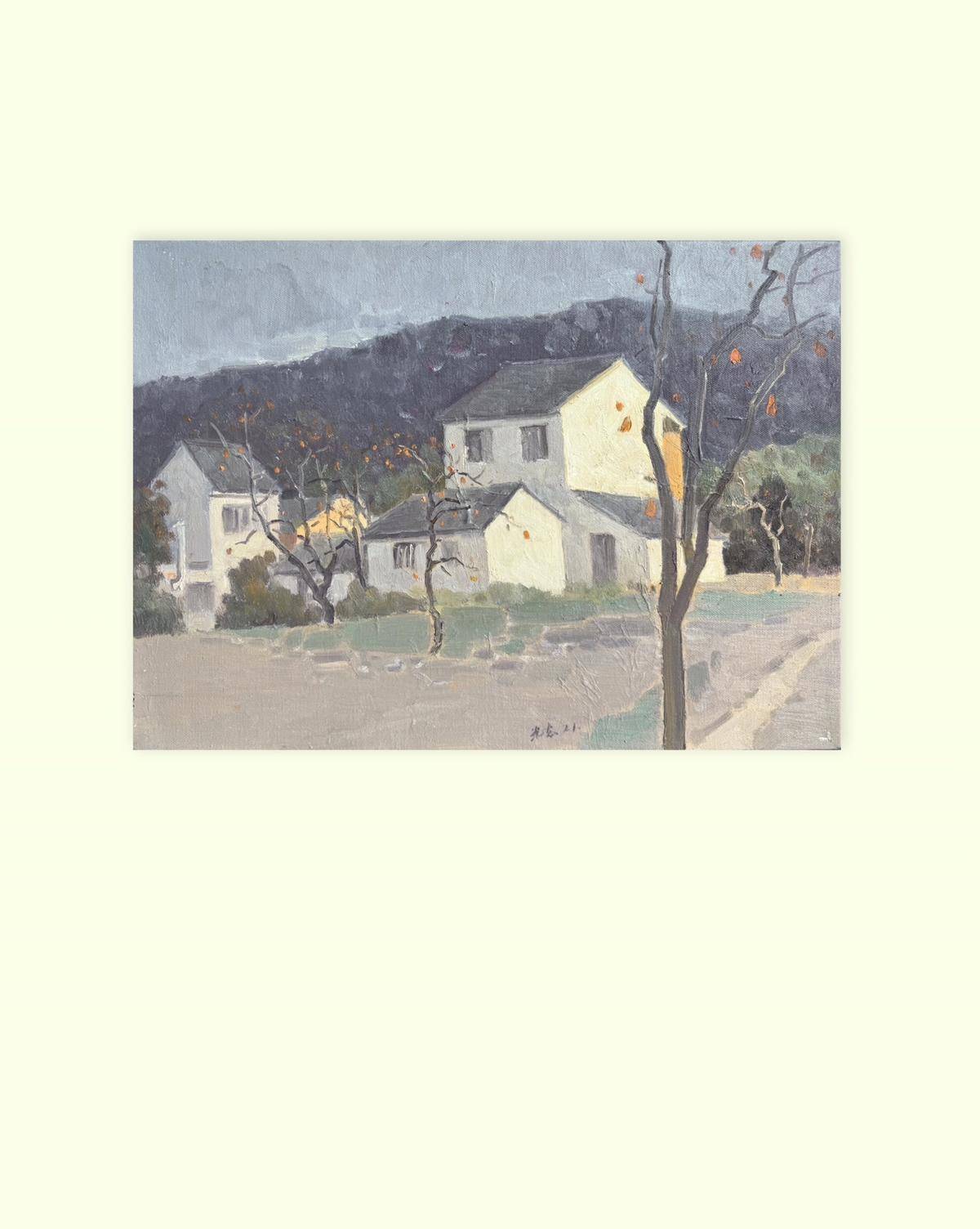 门前的柿子 - 张光志 作品图1