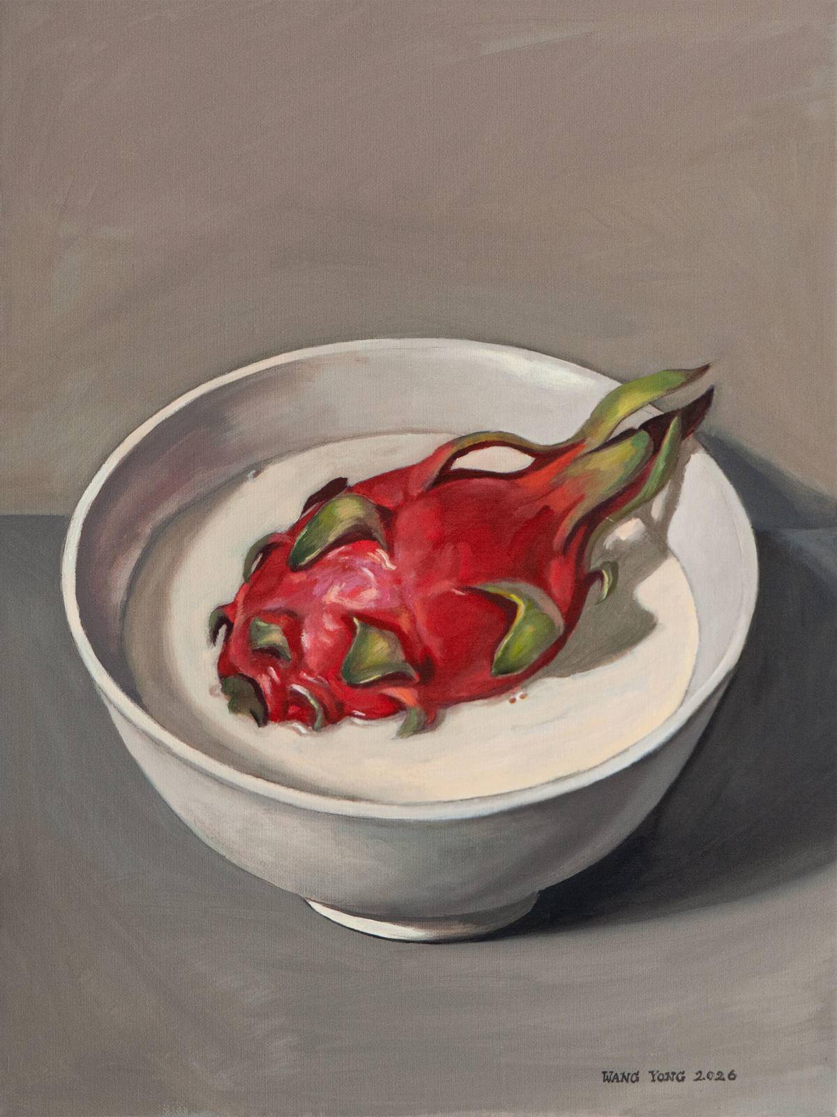 敛于牛奶中的火龙果 DRAGON FRUIT RESTING IN MILK - 王勇 作品图1
