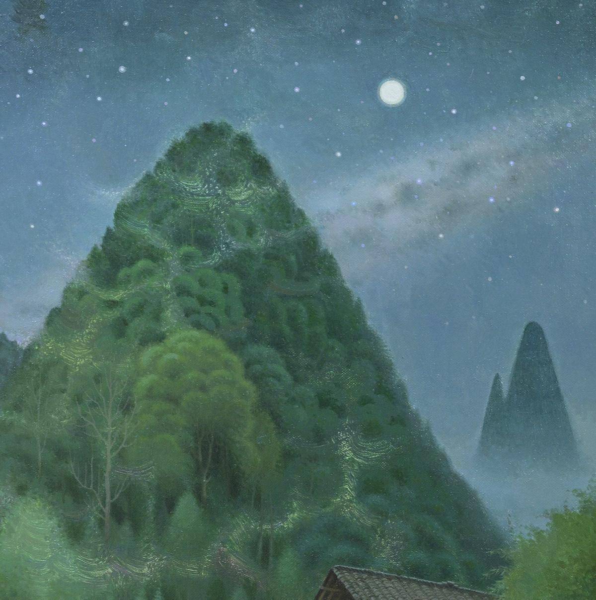 山居林隐&middot;月光下的山谷 - 熊师 作品图3