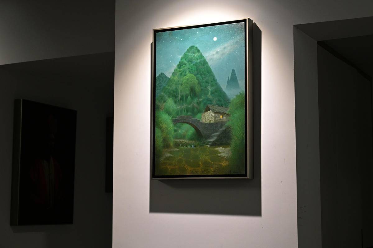 山居林隐&middot;月光下的山谷 - 熊师 作品图6