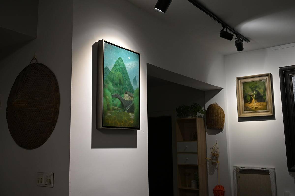 山居林隐&middot;月光下的山谷 - 熊师 作品图7