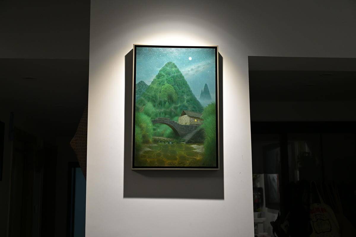 山居林隐&middot;月光下的山谷 - 熊师 作品图8