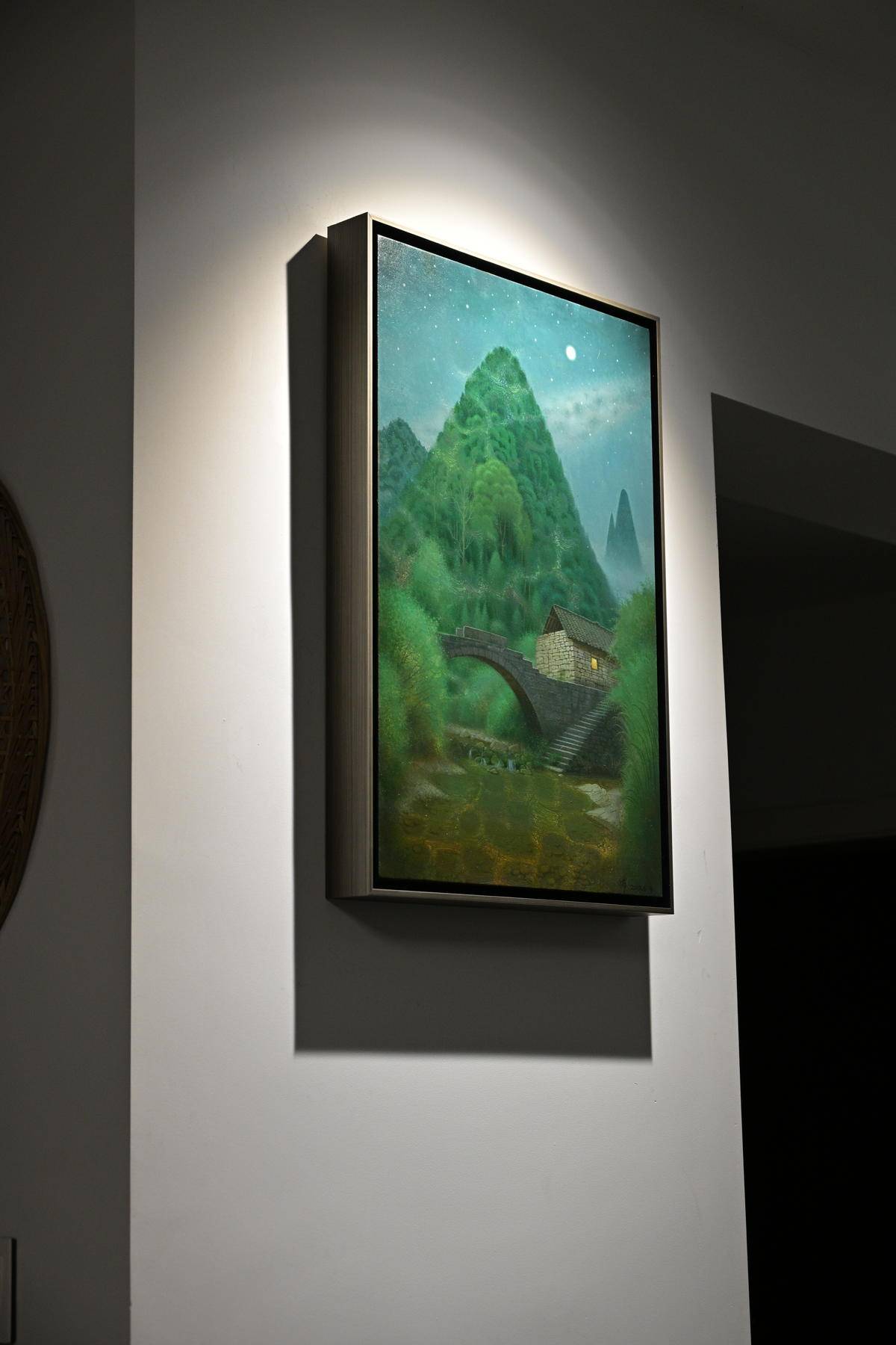 山居林隐&middot;月光下的山谷 - 熊师 作品图5