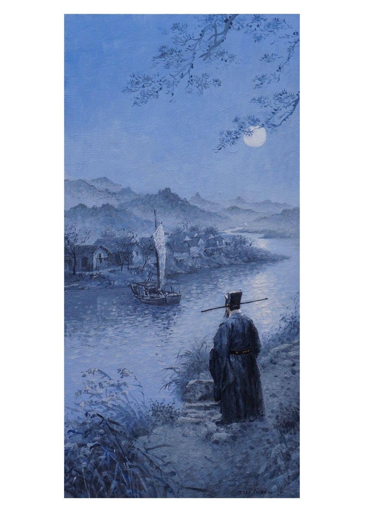 王安石诗意.明月何时照我还 - 森仔 作品图1
