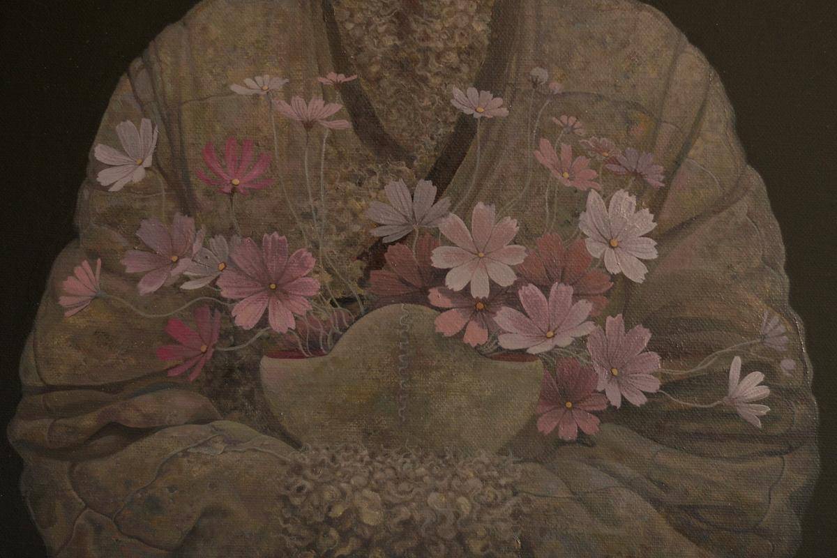 手持格桑花的尸陀林主 - 曾鲲 作品图5