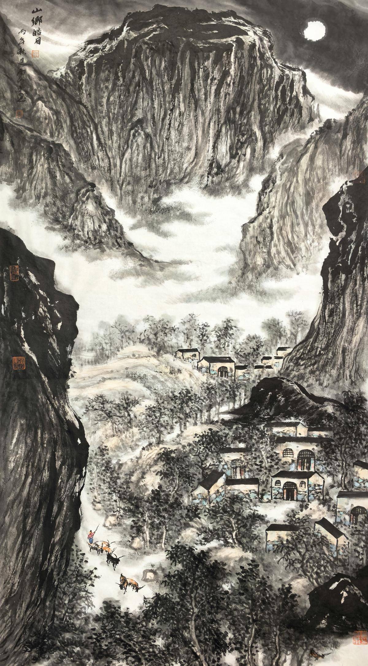 山乡皓月 - 高雪涛 作品图1