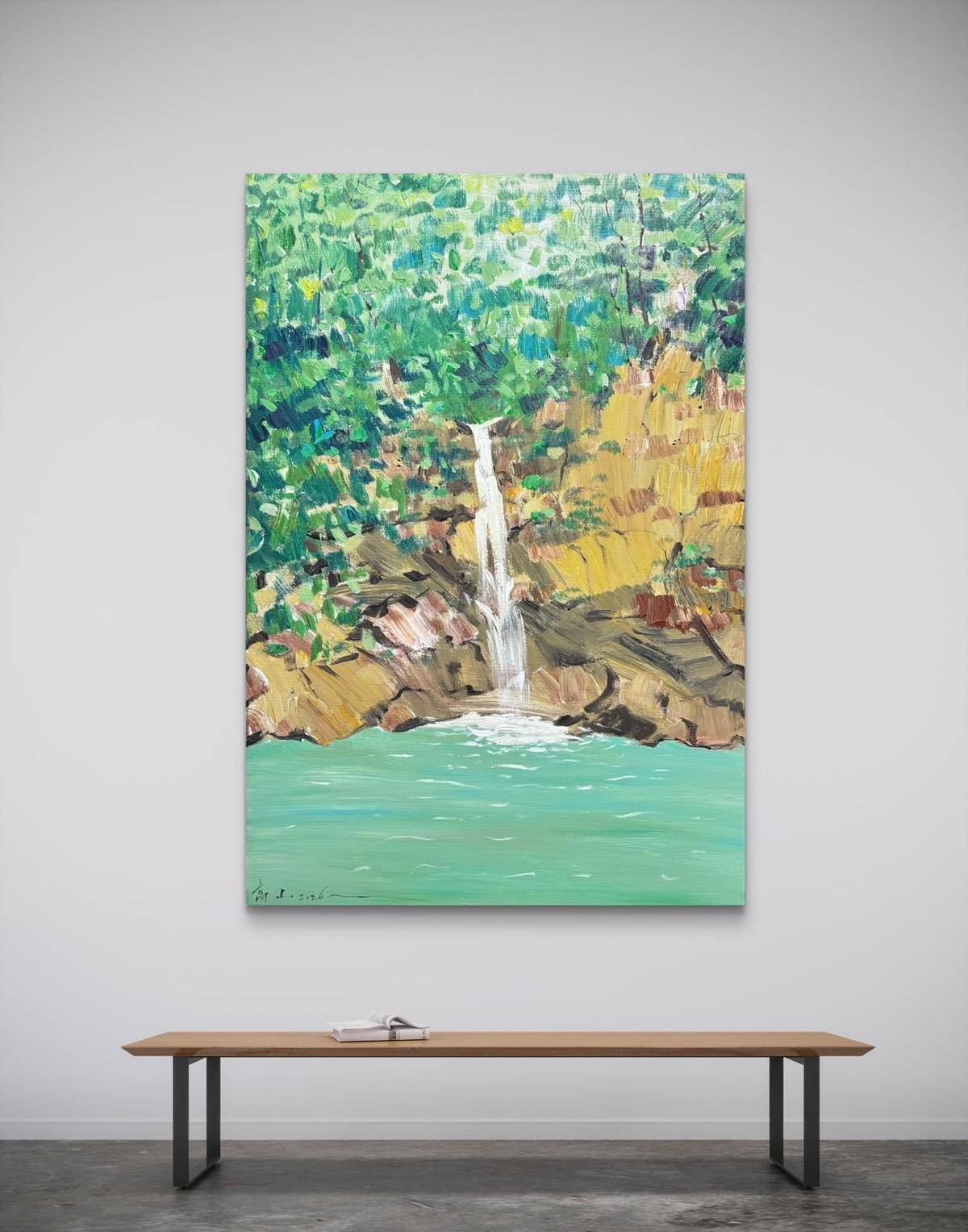 诗意风景&middot;山林瀑布图 - 高平 作品图6