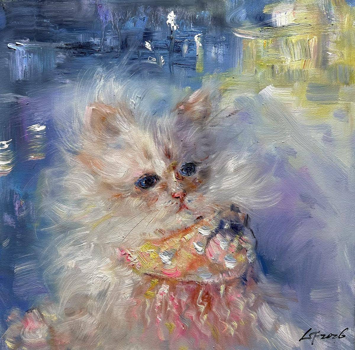 幻彩绒猫 - 梁峰 作品图1