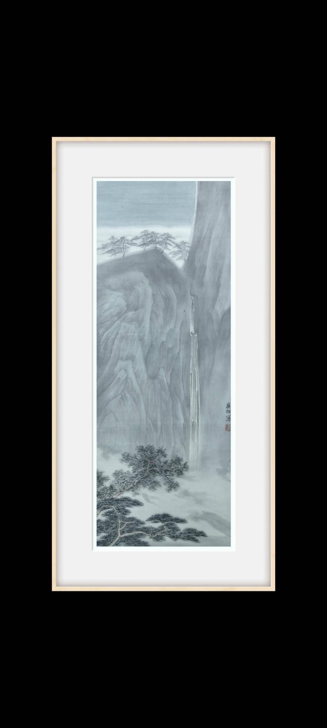 松壑悬泉（绢本） - 周广旭 作品图1