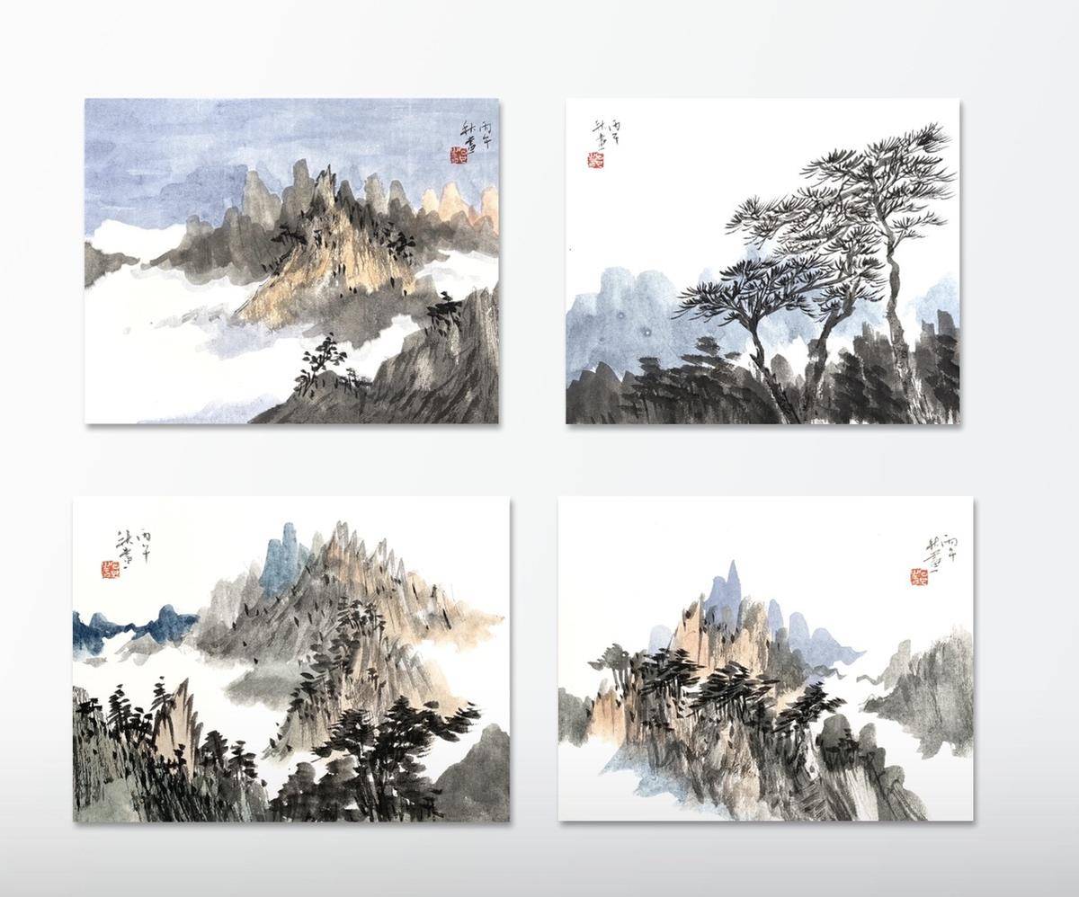 黄山四幅 - 左正伟 作品图1
