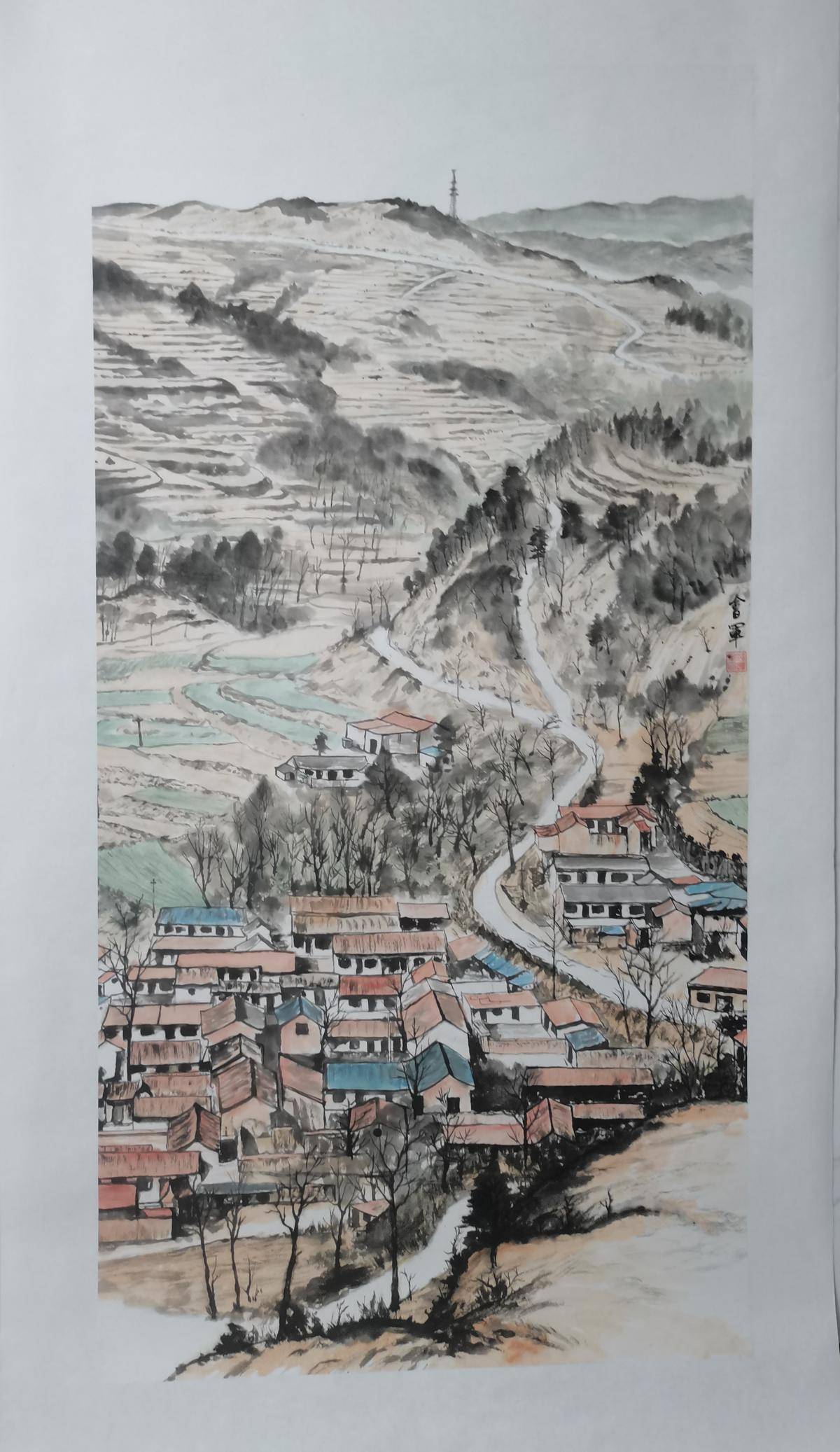 陇山春望 - 吕会军 作品图1