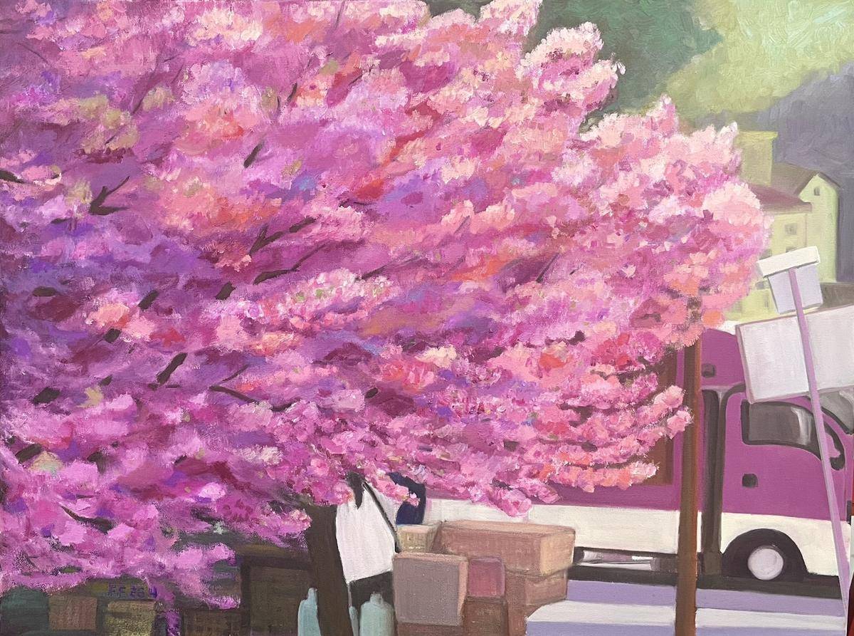 花下观时 - 方芳 作品图1