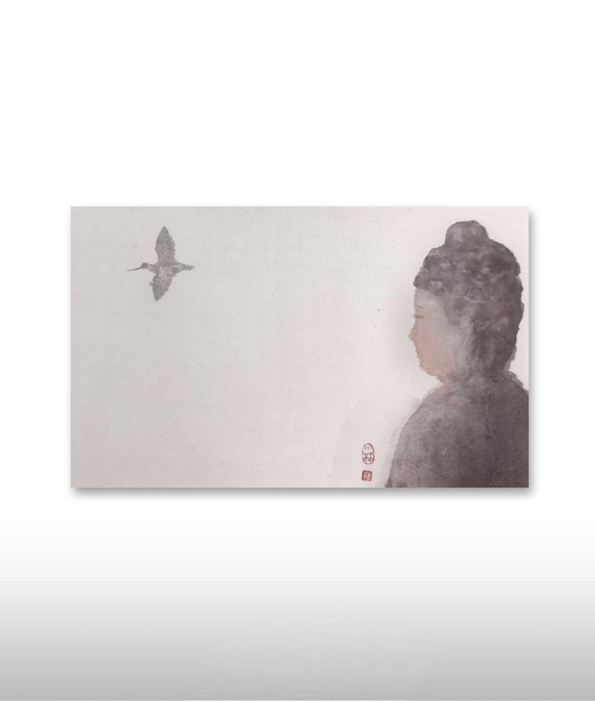观羽客（绢本水墨） - 郑林 作品图2