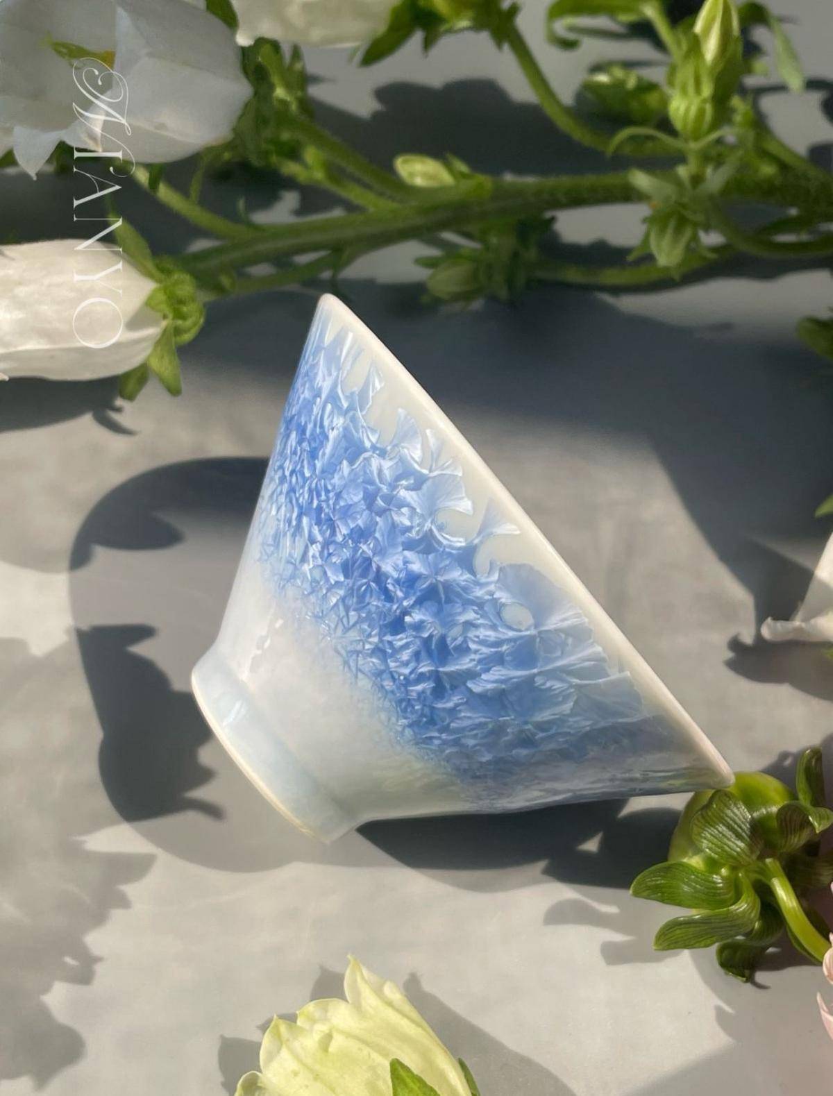 A.150-11 墨兰 大斗笠 茶盏 茶杯 主人杯 咖啡杯 高端茶具 礼品 陶瓷 杯子 孤品 一物一拍 茶器 廿釉 窑变 - 朱淑贞 作品图5