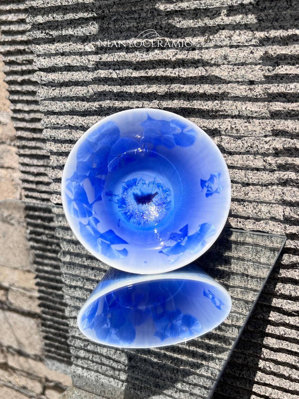 A.107-3 海上烟火 大斗笠 茶盏 茶杯 主人杯 咖啡杯 高端茶具 礼品 陶瓷 杯子 孤品 一物一拍 茶器 廿釉 窑变 - 朱淑贞 作品图2