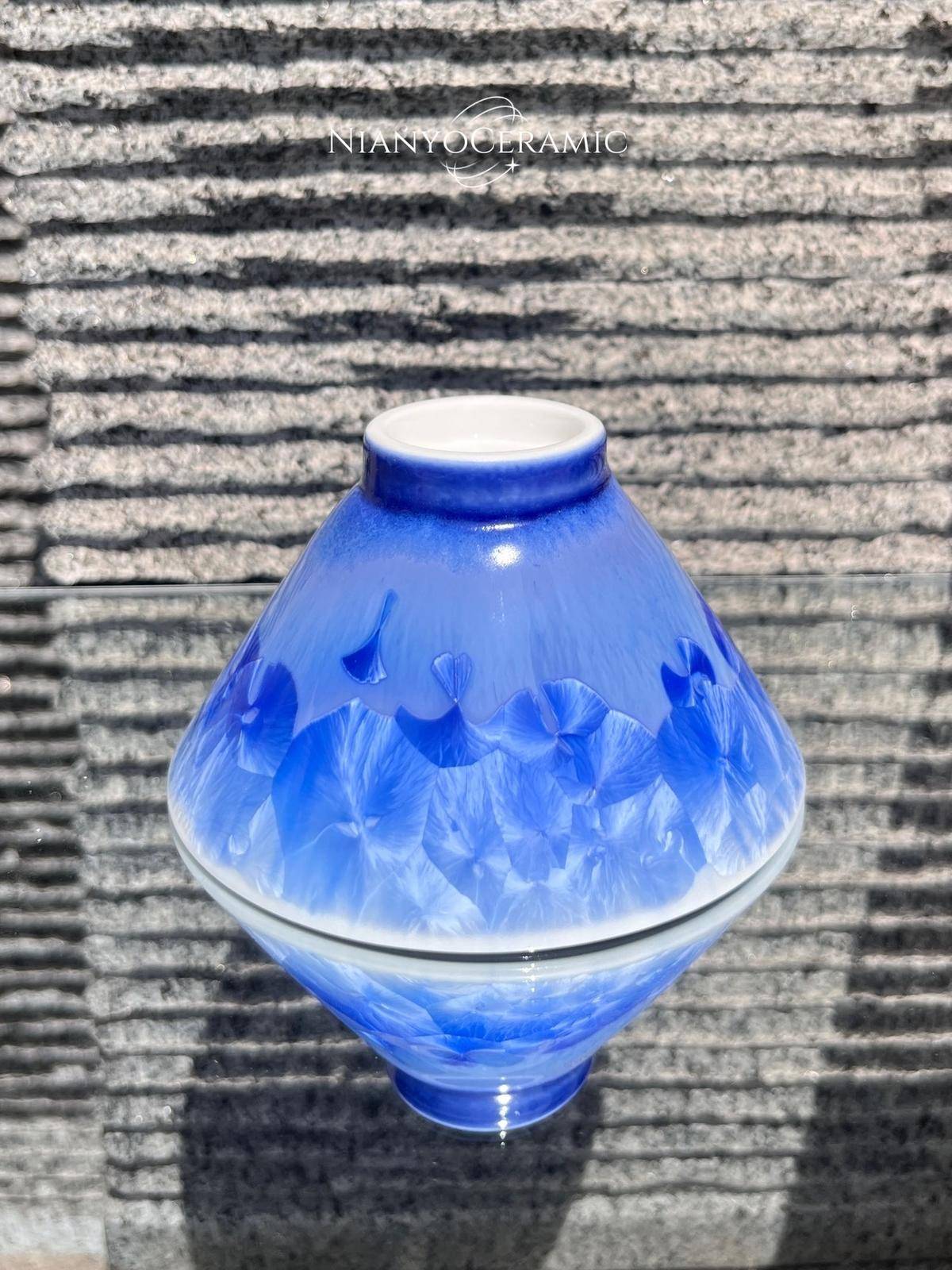 A.107-3 海上烟火 大斗笠 茶盏 茶杯 主人杯 咖啡杯 高端茶具 礼品 陶瓷 杯子 孤品 一物一拍 茶器 廿釉 窑变 - 朱淑贞 作品图5