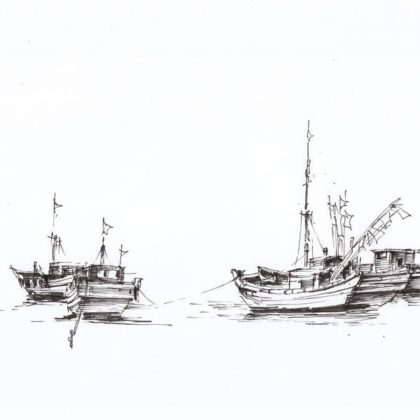 黄劲勇-海上的渔船