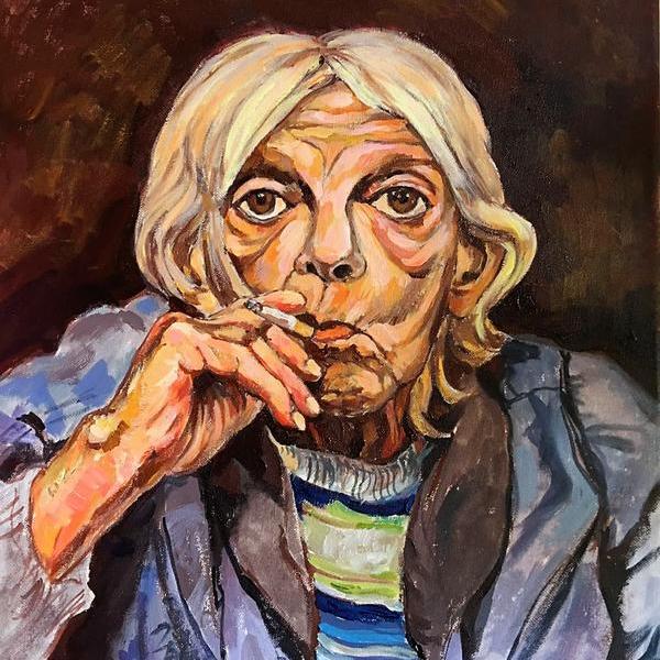 老奶奶抽烟的图片表情图片
