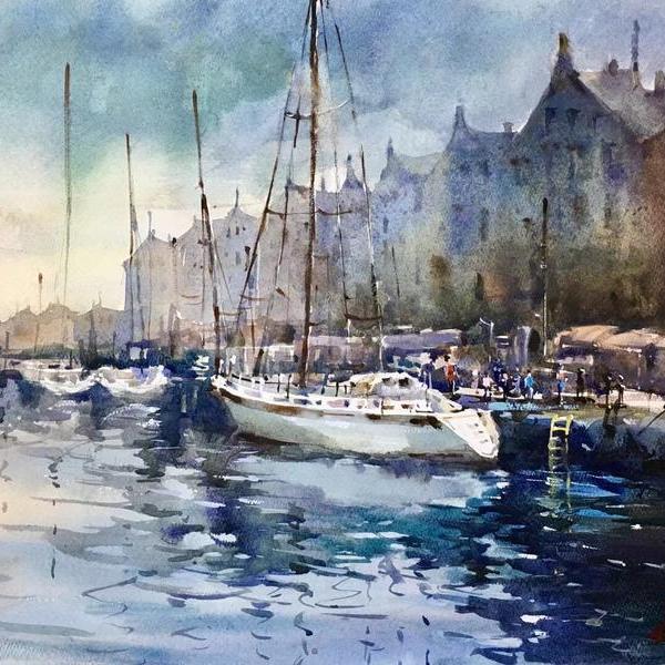 姜成-《靠岸的船》