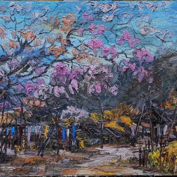 张灵-蓝下 花树