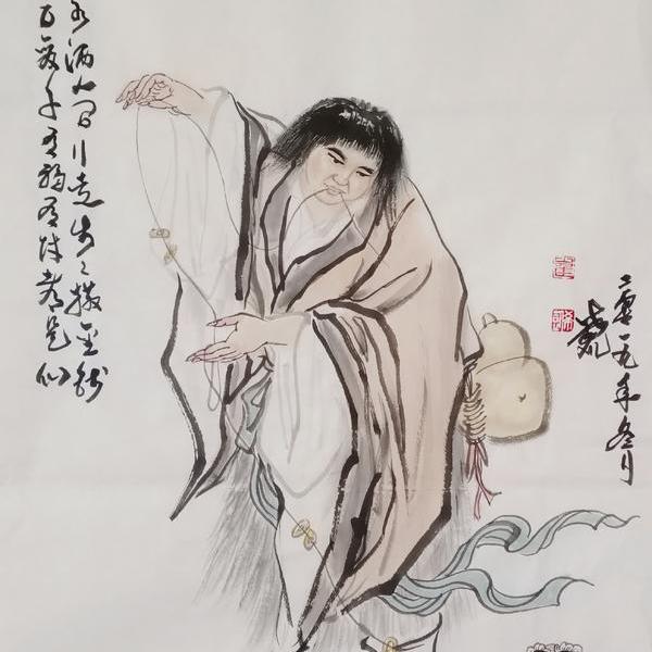 崔希凯-刘海戏蟾图(财神)