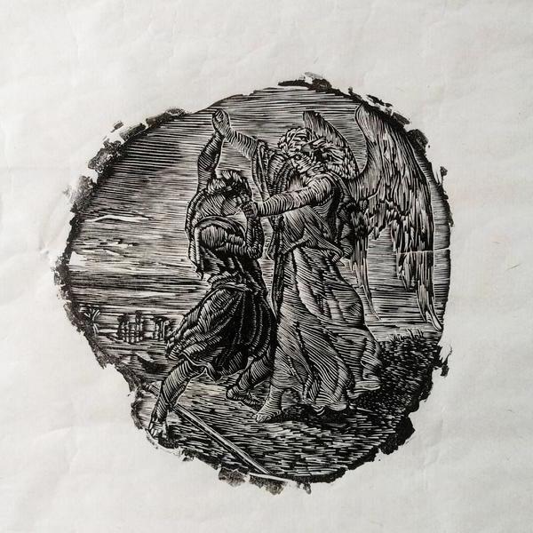 王连清-宗教神话 木口木刻版画