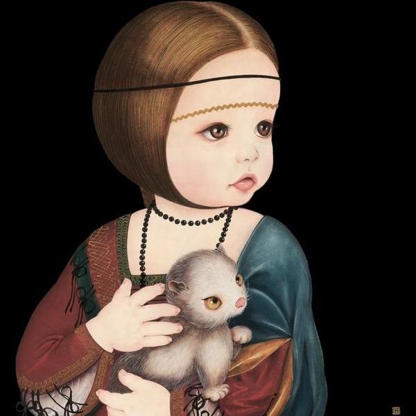 那小先-抱着银鼠的女孩pp版