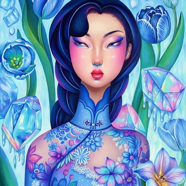 向日葵女孩儿 - 西子的作品 | artand - 与艺术家面对面的在线画廊