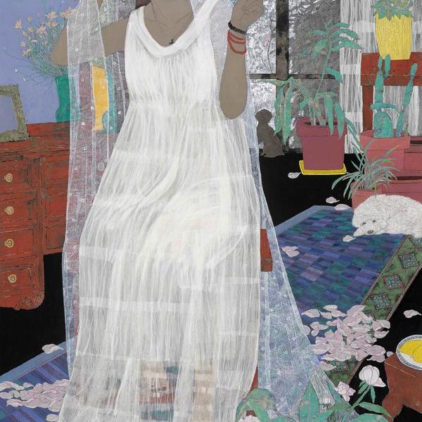 霍严-《佳期如梦》参加水墨融情海丝梦2018年全国首届全国中国画作品