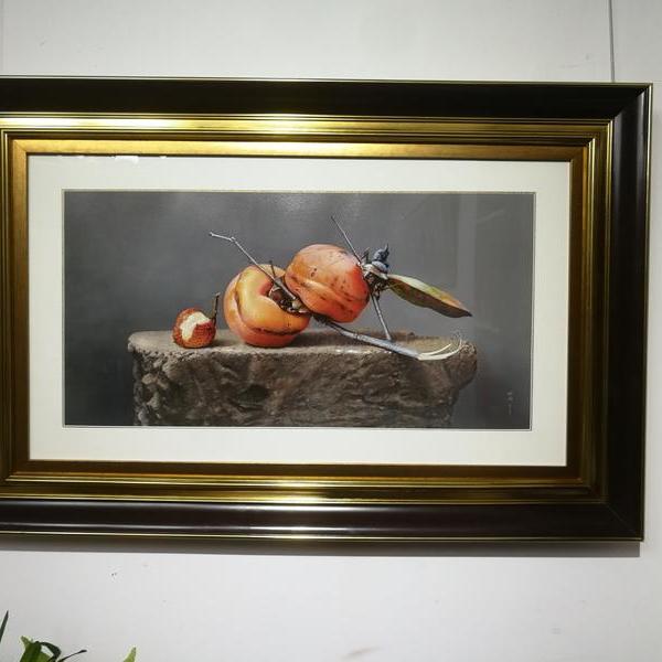 刘升-实木外框,版画装裱