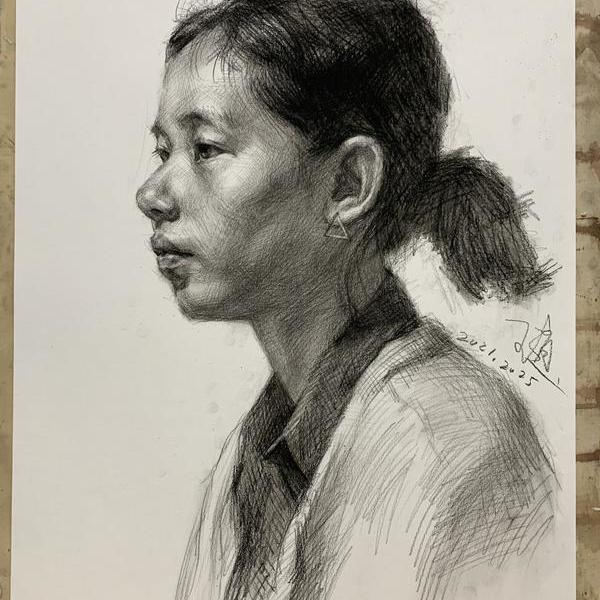 素描练习—tom头像 - 王逍的作品 | artand - 与艺术家面对面的在线