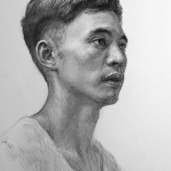 素描练习—tom头像 - 王逍的作品 | artand - 与艺术家面对面的在线