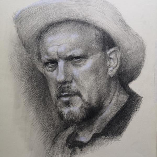 素描练习—老年女头像 - 王逍的作品 | artand - 与艺术家面对面的