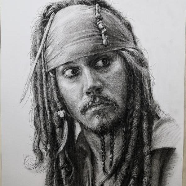 王逍-素描练习—杰克船长